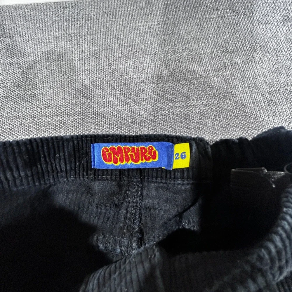 Empyre Corduroy Pants Mens 28 Black Good Skate Baggy Wide Wale Straight Leg
